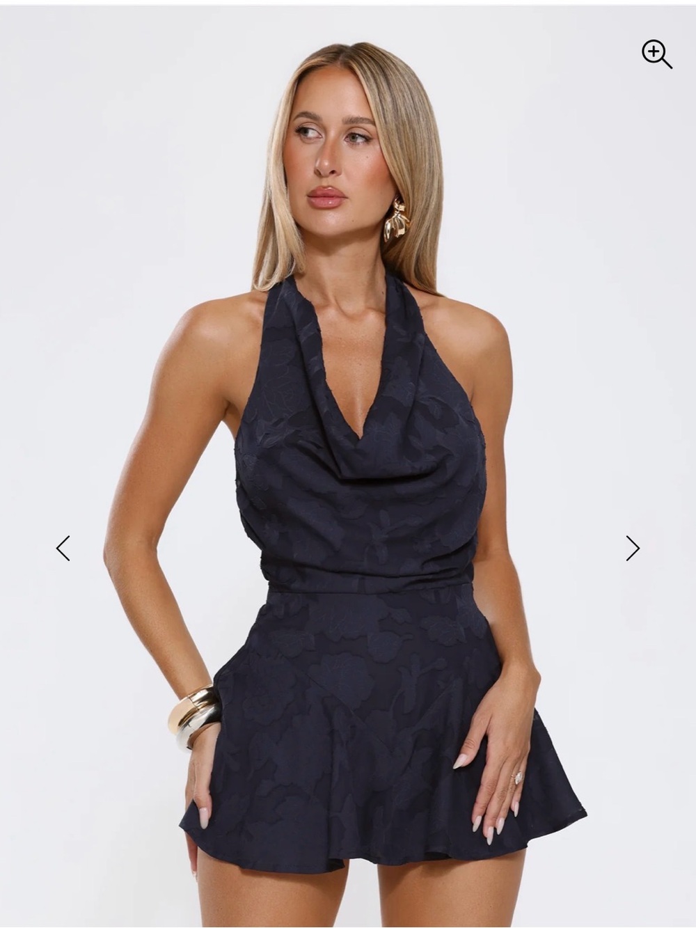Hello Molly FESTIVAL OF LOVE HALTER ROMPER NAVY - Picture 2 of 4